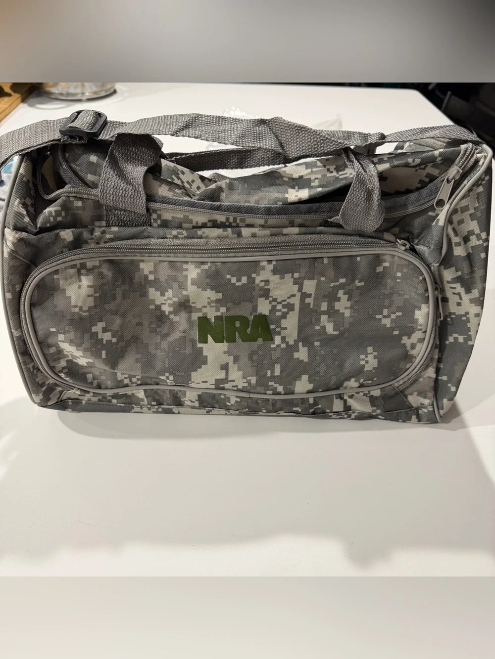 Men’s Digital Camo Utility NRA Duffle Bag